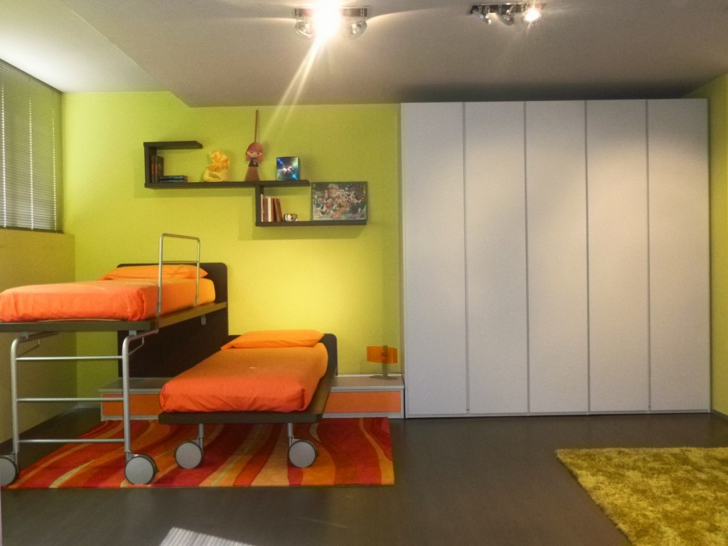 Outlet camerette da bambini, con letto a castello scorrevole ... Letti a castello per bambini