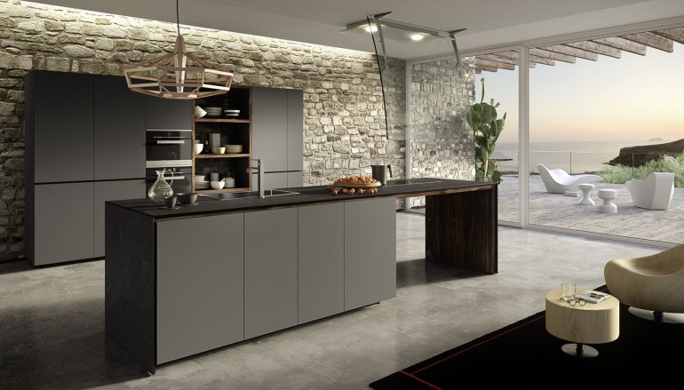 Valcucine Bergamo, cucina Forma Mentis con isola