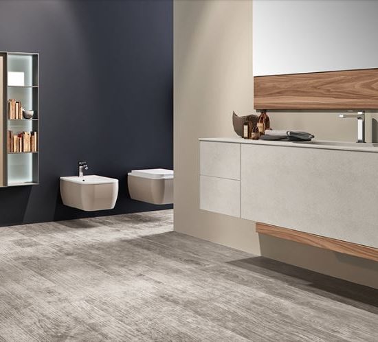 BAGNO ENEA EDONE laccato e legno noce