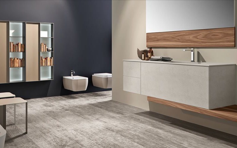 BAGNO ENEA EDONE laccato e legno noce