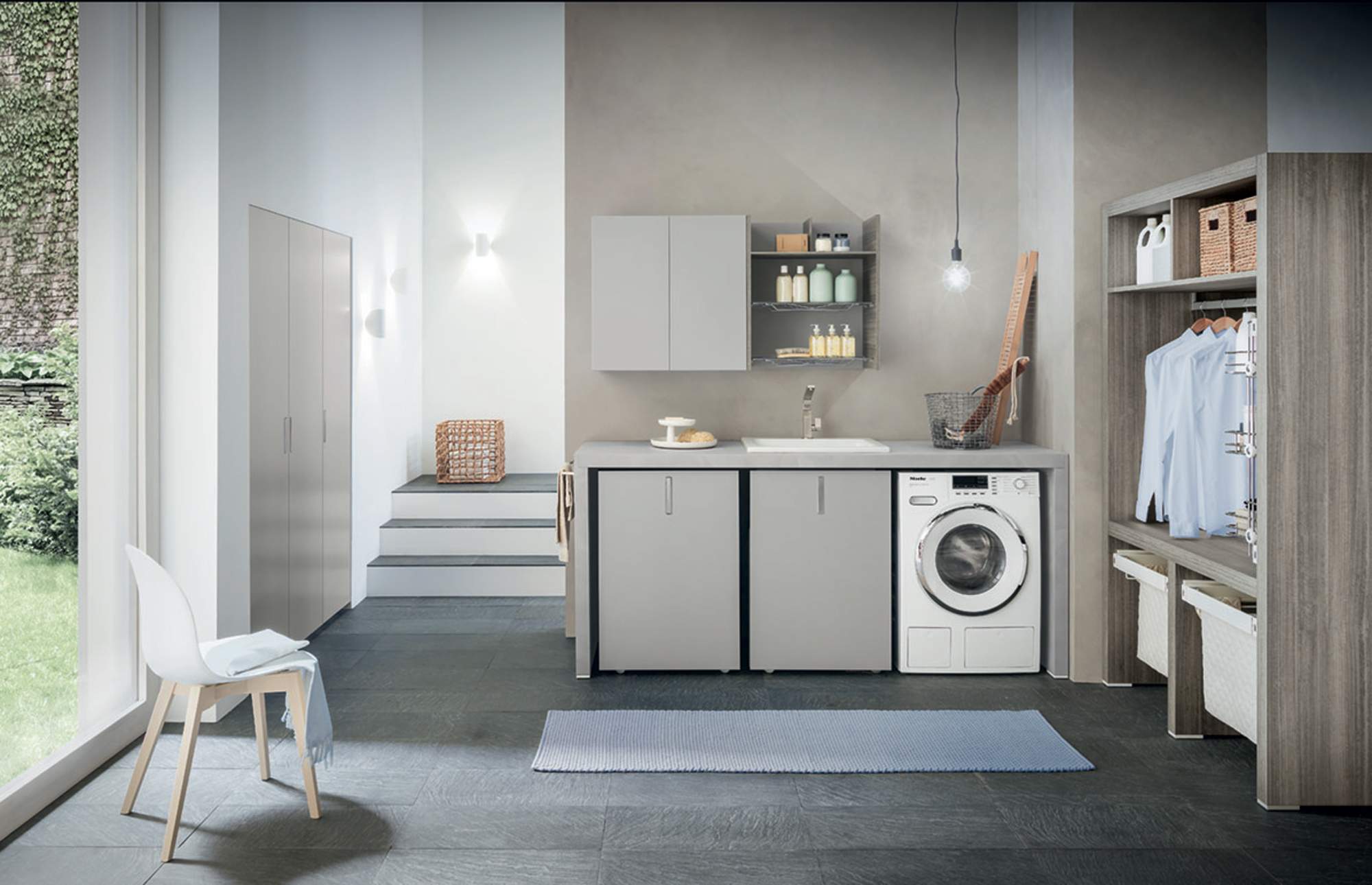 LAVANDERIA CON PORTALAVATRICE E LAVABO a bergamo e provincia