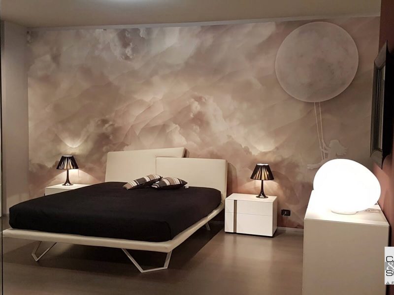 camere da letto Bergamo, con letto Meeting Presotto, armadio e gruppo letto La CAsa Moderna, visibile nel nostro negozio di Zogno Bergamo