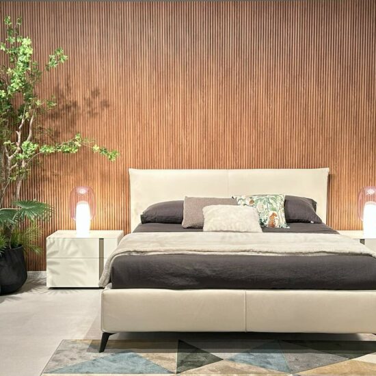 letto in pelle la casa moderna, parete cannettato Bergamo