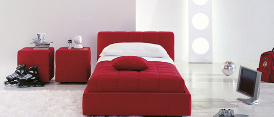 letto rosso squaring bonaldo