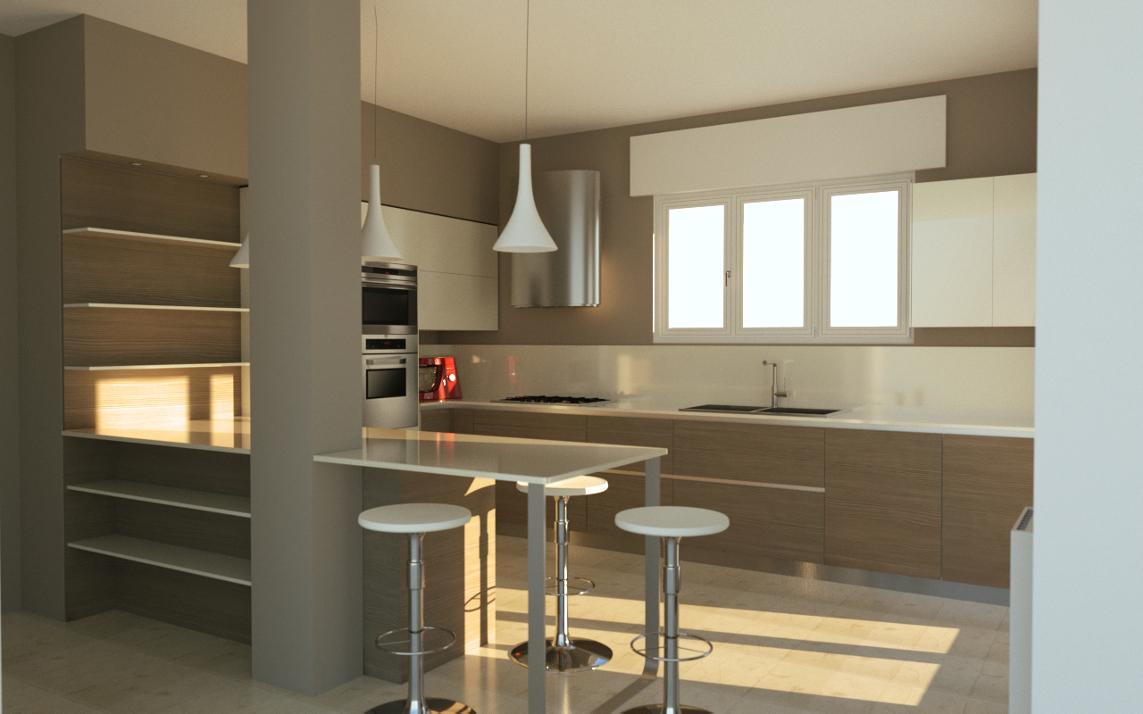 progettazione cucina Snaidero Way con penisola